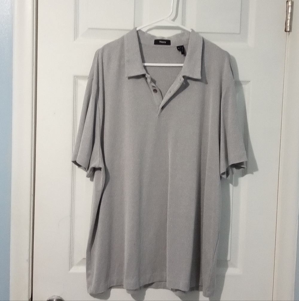 Theory Gray Polo Shirt